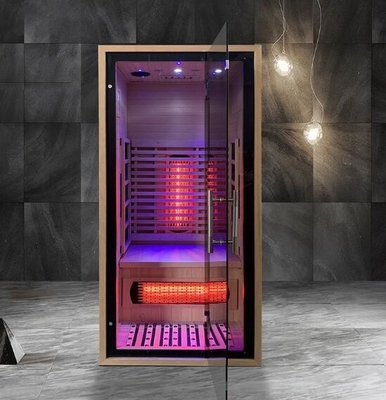 半分ボディ100KGのための部屋の遠赤外線のサウナの鉱泉のフィンランドの小型サウナを形づけなさい