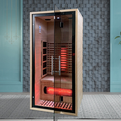 半分ボディ100KGのための部屋の遠赤外線のサウナの鉱泉のフィンランドの小型サウナを形づけなさい