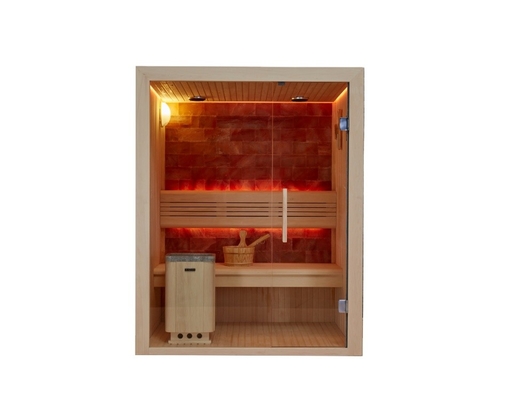 カスタマイズされた贅沢な石の石の塩の鉱泉部屋の屋内木の赤いヒマラヤスギのアスペンのサウナ部屋