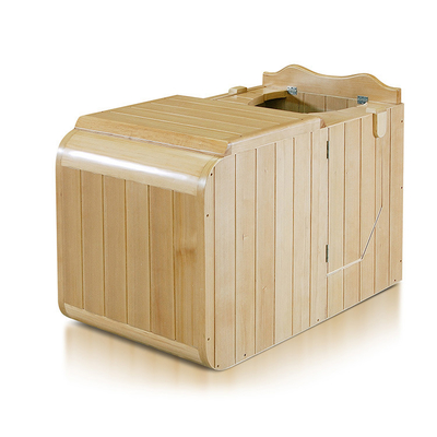 アメリカツガ赤外線半分ボディ サウナ0.9kw 220Vの携帯用サウナ部屋